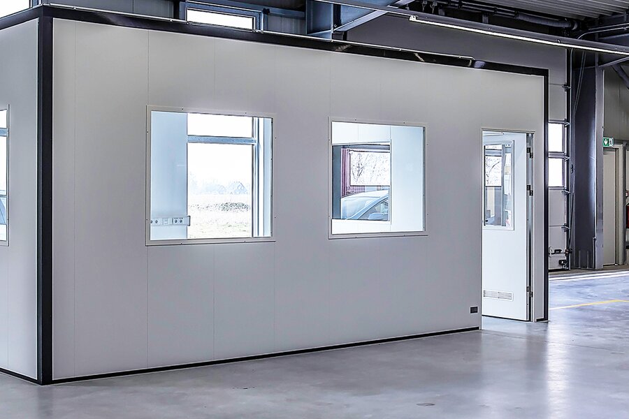 Modulraum/Hallenbüro/Meisterbüro | © Jansen Systembau