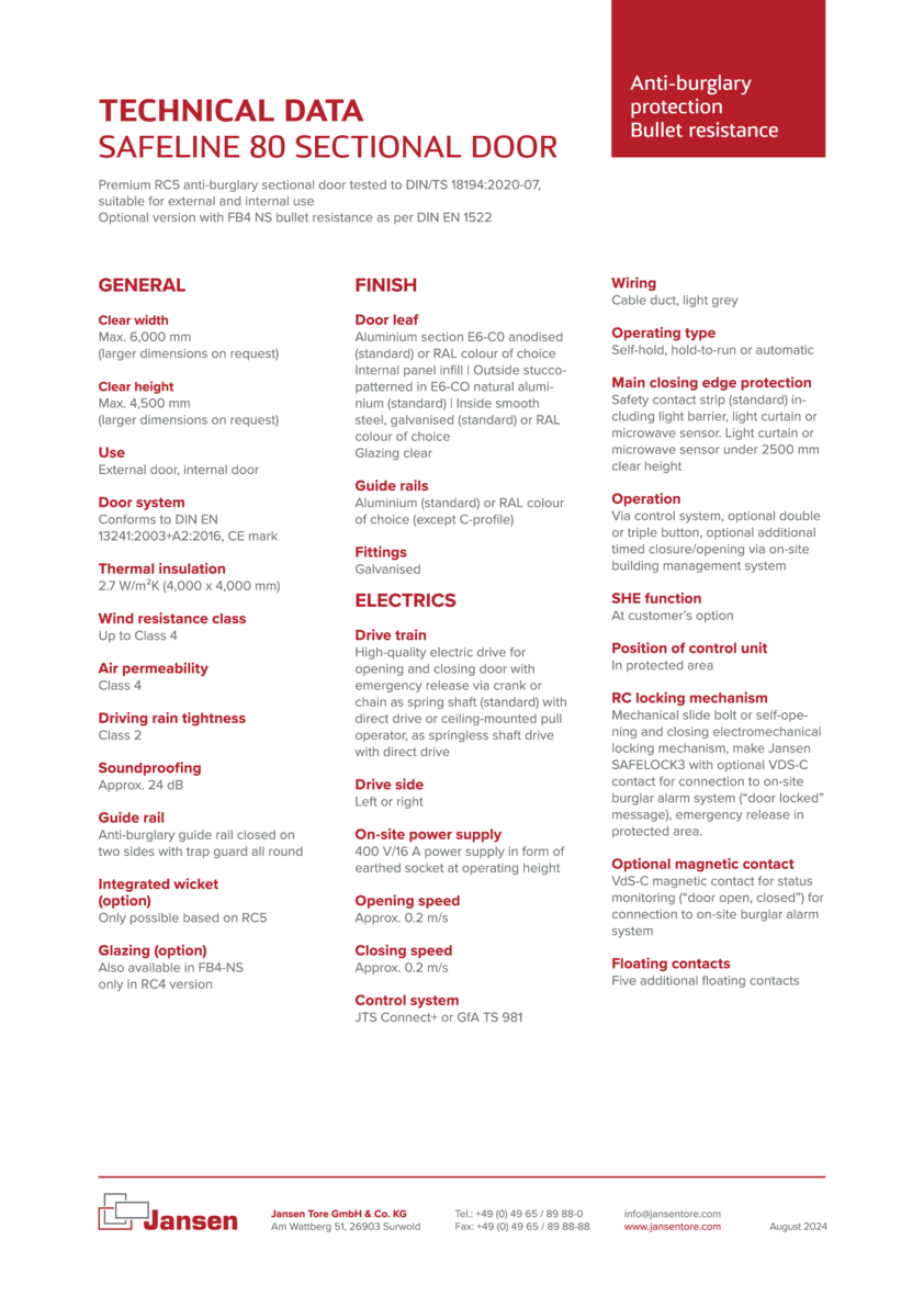 Sectional door SAFELINE 80 - Technical Data.pdf